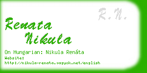 renata nikula business card